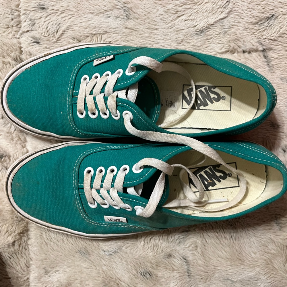 Worn once Green Vans